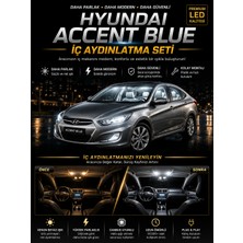 Duolight Hyundai Accent Blue Uyumlu 6000K LED Iç Aydınlatma Seti Parlak Beyaz Araç Içi Ampul Takımı