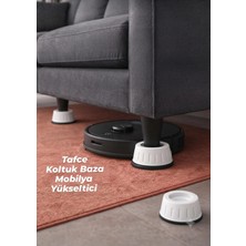 Tafce 4 Adet Koltuk Ayağı Yükseltici Robot Süpürge Titreşim Önleyici Yatak Yükseltme Aparatı