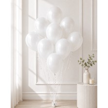 Cansüs Can Süs 10 Adet Pastel Balon-Beyaz
