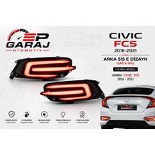 EP Garaj Otomotiv Honda Civic Fc5 2016-2021 Uyumlu Arka Sis E Dizayn LED Stop Lambası (Sağ & Sol Takım) – Premium