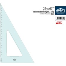 Hatas 26 cm / 60° Teknik Resim Gönyesi / Acryl