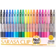 Zebra Sarasa Clip 20 Renk 0.7mm Jel - Roller Kalem Blisterli Set