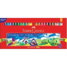 Faber-Castell 25 Renk Silinebilir Mum Boya Kırtasiye Ürünü 110 mm Uzunlukta