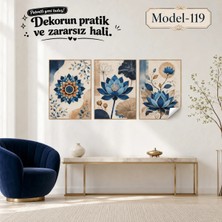 Akıllı Kağıt Statik Tutunma Özellikli Tablo - Poster Çiçek (Model- 119)