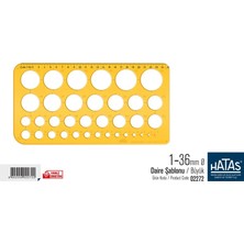Hatas 1-36 mm Daire Şablonu / Büyük