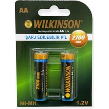 Mersa Wilkinson Şarjlı Kalem 2700 Mah 2'li Pil