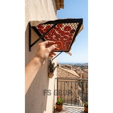 Fs Grup | 100X30 cm Duvar Tipi Raf Metal Kurutmalık Raf & Dekoratif Çok Amaçlı Raf