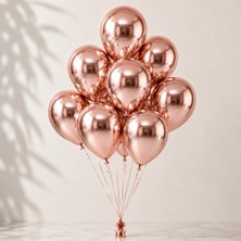 Cansüs Can Süs 10 Adet Krom Balon-Rose Gold