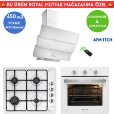 Eminçelik Faeni Turbo Beyaz Ankastre Set ( Ao 2160 Bp W60 + 31 221 Emaye +  Ch 1455 Rc W60 Dijital)