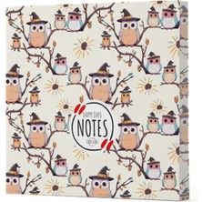 StepCo Baykuş 7 - Çizgisiz Yan Boyamalı Defter
