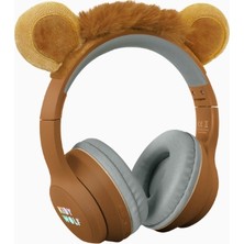 Kidywolf Kidyears Aslan Çocuk Bluetooth ve Kablolu Kulaklık