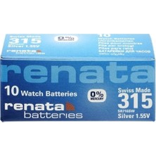 Epilons Renata 315 SR716SW 1.55V Alkalin Saat Pili 10 Adet
