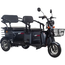 Stmax Elit 960 3 Tekerli Elektrikli Moped - Gri