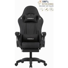 Fashcolle Dynamic Air Kumaş Black Masajlı Oyuncu Koltuğu