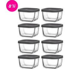 Lav Cube Cam Saklama Kabı 8'li Küçük Boy 270 ml