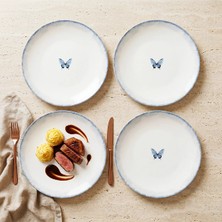 Güral Porselen Flora 4lü 20 cm Porselen Düz Tabak