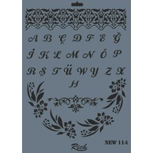 Rich New Seri N-114 Stencil 35X25 cm