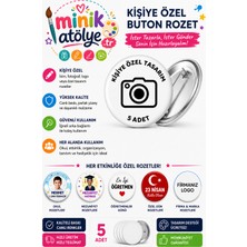 Kişiye Özel Tasarım Rozet 5 Adet