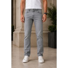Ser Joven Erkek Füme Regular Fit Boru Paça Likralı Jean Pantolon