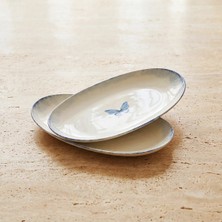 Güral Porselen Elips 2li 25 cm Porselen Kayık Tabak