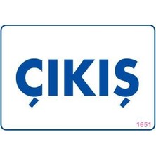 Nil Avm Çıkş Uyarı Levhası 17,5X25 KOD:1651