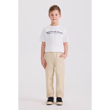 Panço Erkek Çocuk Örme Bej Pantolon