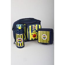 x Dekomus Lisanslı Fenerbahçe Yellow Collection 3D Baskılı Beslenme Çantası,çelik 500 ml Matara ve Beslenme Kabı Seti