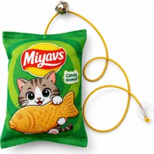 Miyav Miyavs Peluş Cips Kedi Oyuncağı Asmalı Lastilki Kedi Oyun Oltası