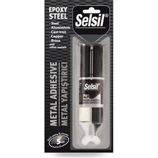 Selsil Epoksi Metal Yapıştırıcı Enjektör 5 Dakika 28 gr