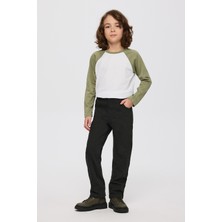 Panço Erkek Çocuk Beli Ayarlanabilir Haki Pantolon