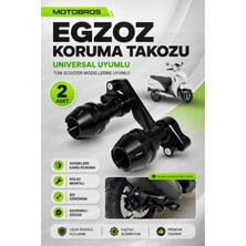 Motobros Motosiklet Tvs Jupiter Uyumlu Egzoz Koruma Takozu Özel Üretim Cnc Model Çelik Motosiklet Scooter Egzoz Koruma Takozu Universal