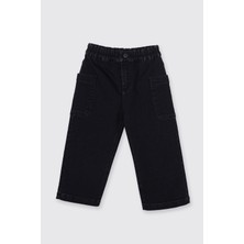Panço Erkek Bebek Beli Lastikli Lacivert Kot Pantolon