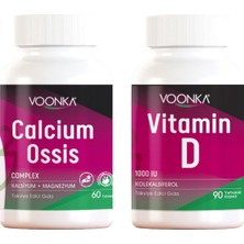 Voonka Calcium Ossis 60 Tablet + Voonka Vitamin D 90 Yumuşak Kapsül
