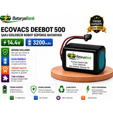 Bataryabank Ecovacs Deebot 500 Uyumlu Robot Süpürge Bataryası 14.4V 3200MAH Li-Ion Şarj Edilebilir Pil