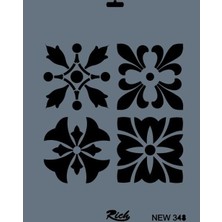 Rich New Seri N-348 Stencil 35X25 cm