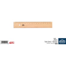 Hatas 20 cm Tahta Cetvel / Takviyesiz