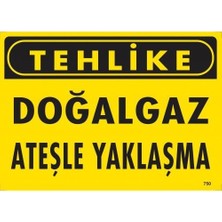 Nil Avm Tehlike Doğalgaz Ateşle Yaklaşma Uyarı Levhası 25X35 KOD:750