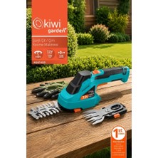 Kiwi Garden 3,6 V Şarjlı Çit Çim Kesme Makinesi 1500 mAh Güç Kaynağı ve Değiştirilebilir Bıçak Uzunluğu
