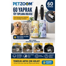 Aesco 60 Yaprak Tüy Toplama Rulosu Kedi Köpek Tüy Toplayıcı Ev Koltuk Araç Ofis Temizlik Rulosu