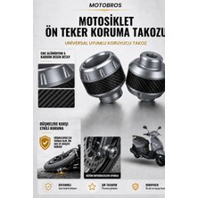 Motobros Motosiklet Aks Koruma Takozu Apec Uyumlu Motosiklet Ön Teker Takozu - Gri Renk - 2 Adet