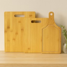 Aesco Ahşap Bambu Kesim Panosu 3'lü Set (16X22, 20X28, 25X33 Cm)