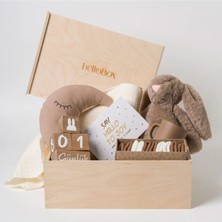 Hellobox Premium Unisex Bebek Hediye Kutusu - Peluş Tavşanlı Yenidoğan Seti - Doğum/baby Shower Hediyesi