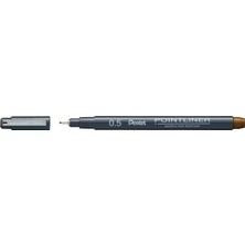 Pentel Fiber Uçlu Yazı Kalemi İnce Uç 0,5 Mm Kahverengi (12 Li Paket) S20P-5Sp