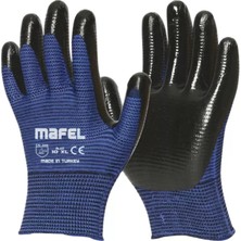 Aesco Mafel MF-001 Nitril Kaplı Aşınmaya Dayanıklı Inşaat ve Iş Eldiveni (12'li Paket)