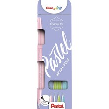 Pentel Sing Pen Brush 4 Renk Blister Pastel Renkler