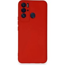 Aesco Tecno Pova Neo Kılıf Nano Içi Kadife Silikon - Kırmızı