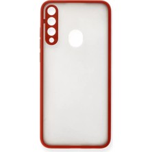 Aesco Huawei Y6P Kılıf Montreal Silikon Kapak - Kırmızı