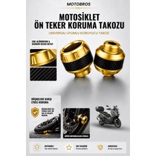 Motobros Motosiklet Aks Koruma Takozu Honda Adv Uyumlu Motosiklet Ön Teker Takozu - Sarı Renk - 2 Adet