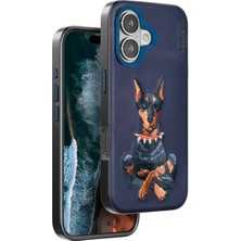 Aesco Venco Apple iPhone 16 Perma Desenli Kapak - Lacivert