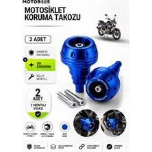 Motobros Motosiklet Koruma Takozu Drift L Uyumlu Motor Takozu Egsoz Koruma Takozu Mavi 2’li Set Universal Grenaj Koruma Takozu Montaj Vidalı